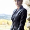 Yellowstone Beth Dutton Grey Suiting Fabric Blazer