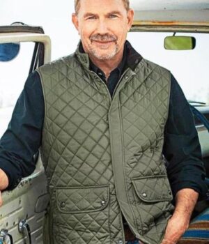 Yellowstone John Dutton Green Quilted Vest