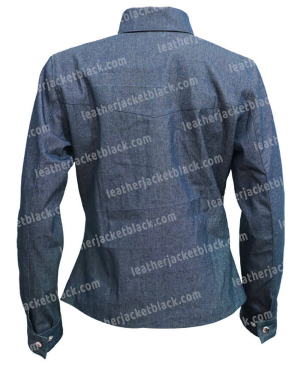 Yellowstone Kelly Reilly Blue Denim Jacket Back Side