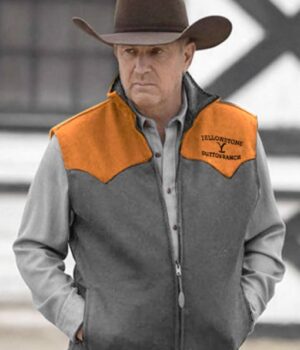 Yellowstone Kevin Costner Ranch Vest Grey
