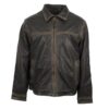 Yellowstone Ranch Wear Distressed Black Leather Jacket front