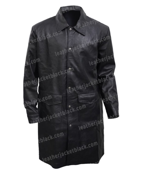 Yellowstone Rip Wheeler Black Leather Coat