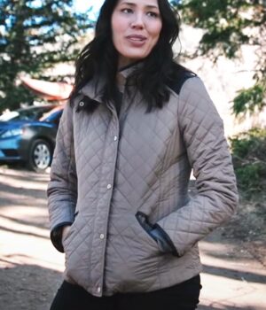 Yellowstone Sarah Nguyen Grey Quilted Parachute Jacket
