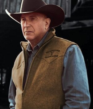 Yellowstone Season 3 John Dutton Beige Wool Vest