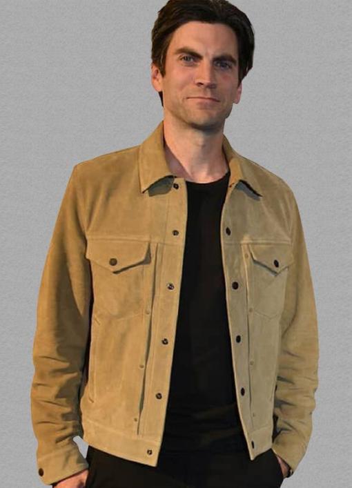 Yellowstone Wes Bentley Suede Leather Mustard Jacket