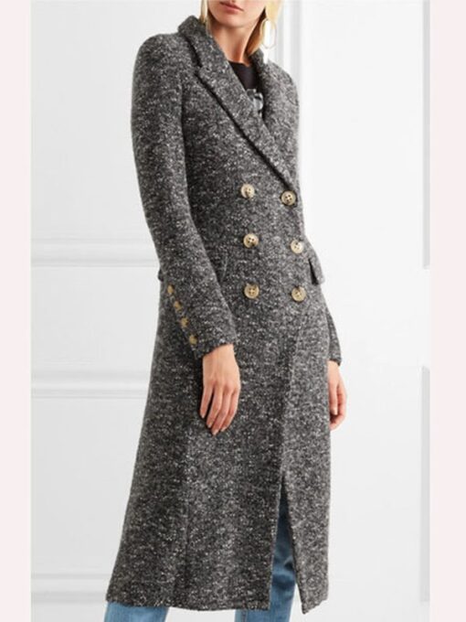 You S02 Guinevere Beck Grey Long Wool Trench Coat