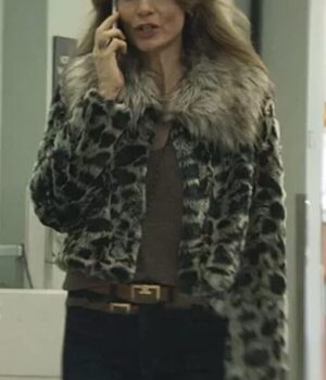 You S03 Saffron Burrows Leopard Fur Jacket
