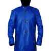 A Series Of Unfortunate Events Louis Hynes Blue Leather Coat Front