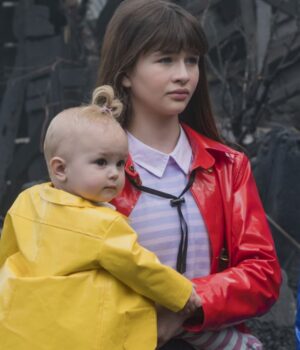 A Series Of Unfortunate Events Violet Baudelaire Red Leather Coat