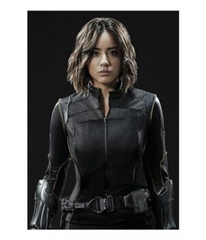 Agents of Shield Chloe Bennet Black Leather Jacket