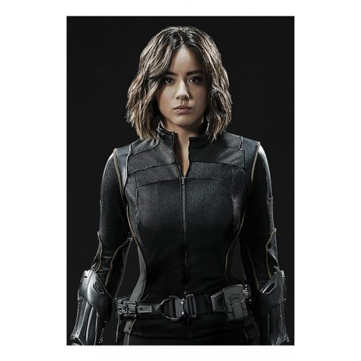 Agents of Shield Chloe Bennet Black Leather Jacket