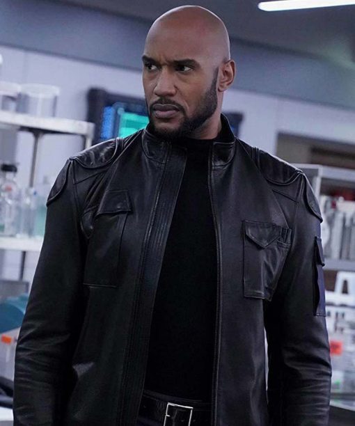 Agents of Shield Henry Simmons Black Leather Jacket