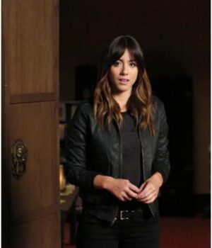 Agents of Shield S02 Ep18 Chloe Bennet Bomber Leather Jacket