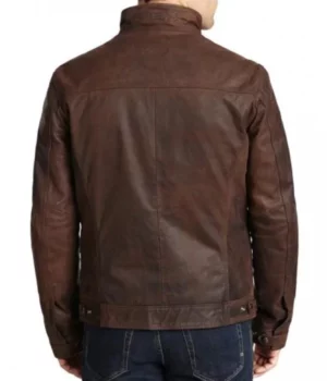 Brett Dalton Agents of Shield Brown Leather Jacket Back