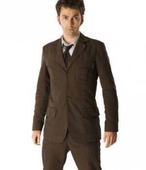 David Tennant Doctor Who Suiting Fabric Brown Suit