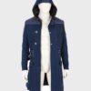 Devil May Cry 5 Nero Wool Blend Blue Trench Coat Front