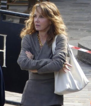 Emily In Paris S01 Sylvie Wrap Grey Leather Jacket