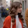 Emily In Paris S02 Emily Cooper Orange Wool Jacket