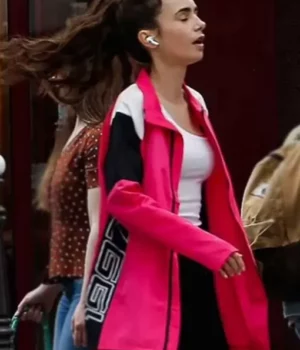 Emily in Paris S02 Lily Collins Pink 1997 Embellished Jacket