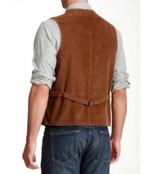 Fantastic Beasts Newt Scamander Brown Wool Vest Back
