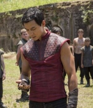 Into the Badlands Sunny Red Studded Leather Vest