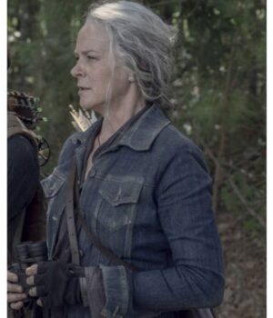 Melissa Mcbride The Walking Dead S10 Blue Denim Jacket Side