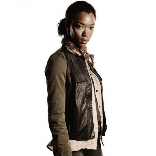 Sasha Williams The Walking Dead Black Leather Vest