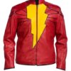 Shazam Billy Batson Costume Leather Jacket