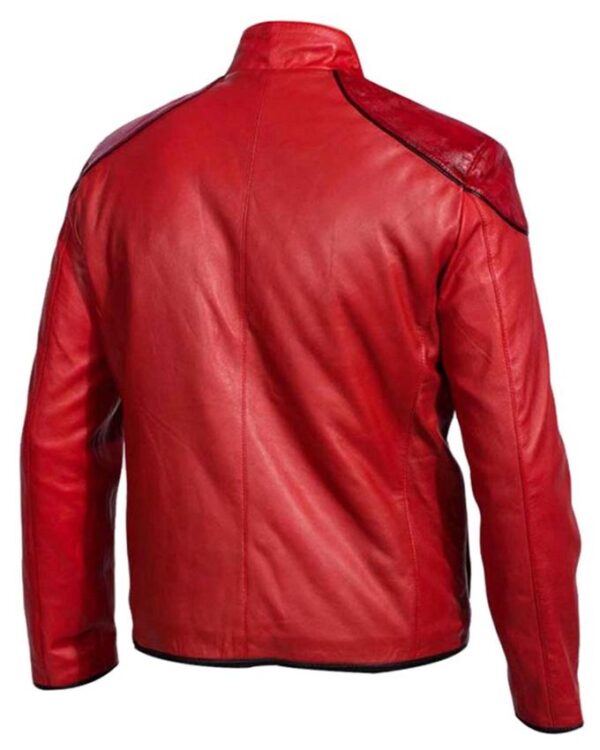 Shazam Billy Batson Costume Leather Jacket Back