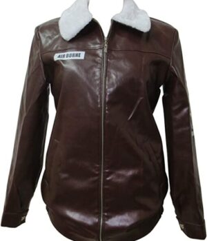 Terry Bogard King Of Fighters Brown Pilot Leather Jacket