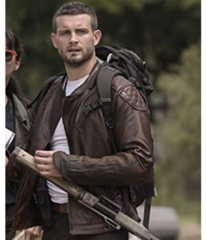 The Walking Dead Nico Tortorella Brown Leather Jacket