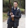 The Walking Dead Ross Marquand Black Leather Hooded Jacket
