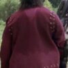  The Walking Dead S09 Cooper Andrews Quilted Red Satin Jacket Back