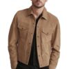 The Walking Dead S09 Rick Grimes Brown Suede Leather Jacket