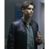 Titans Dick Grayson Black Cafe Racer Quilted Leather Jacket
