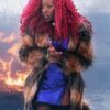 Titans Mame-Anna Diop Starfire Fur Fabric Coat