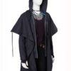 Titans Rachel Roth Black Cotton Hooded Long Coat Side