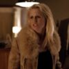 True Detective Mamie Gummer Shearling Suede Leather Jacket