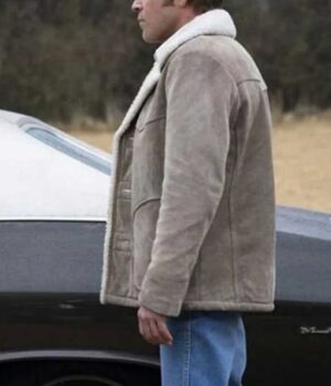 True Detective Roland West Suede Leather Grey Jacket