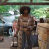 Vacation Friends Emily Wool Brown Checkered Long Coat Front