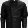 WWE Pro Wrestler Finn Balor Quilted Black Leather Jacket Front
