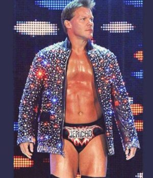WWE Wrestler Chris Jericho Black Leather Light Up Jacket