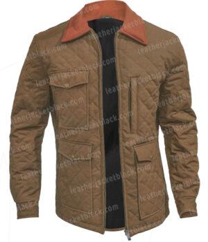 Yellowstone John Dutton Season 04 Quilted Jacket Front