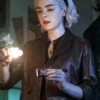 Chilling Adventures of Sabrina Leather Pea Coat