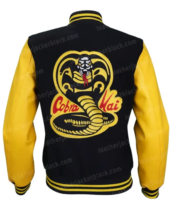 Cobra Kai No Mercy Snake Black and Yellow Jacket
