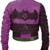 Harley Quinn Injustice 2 Purple Cropped Costume Jacket Back