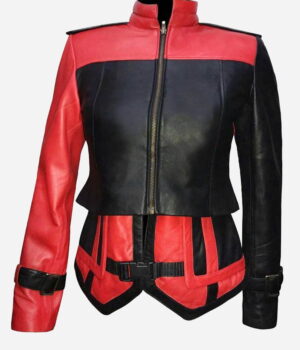 Harley Quinn Injustice 2 Red and Black Jacket and Vest
