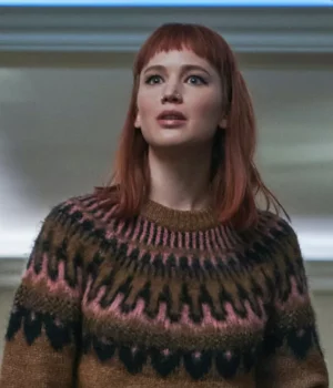 Kate Dibiasky Don’t Look Up Brown Sweater