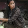 Luciana Galvez Fear The Walking Dead Leather Brown Jacket