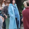 Malorie Hayes Bird Box Long Blue Coat